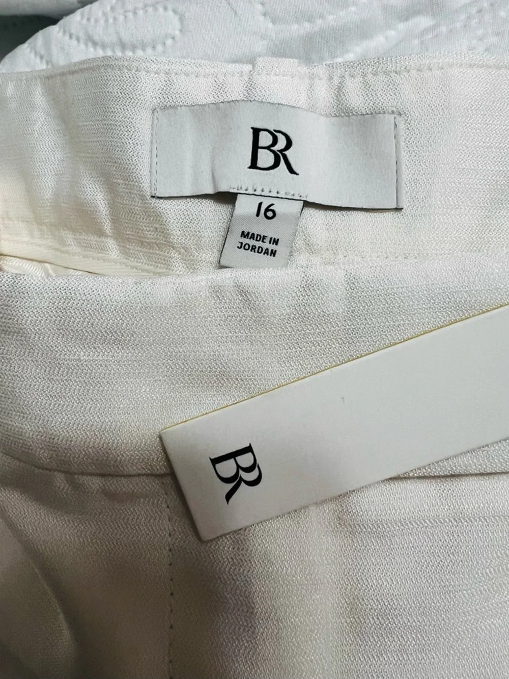 Banana Republic Cream High-Waist Straight Linen-Blend Pants 16 nwt